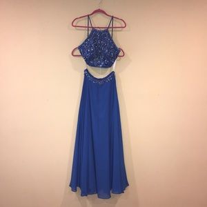 Two piece prom dress
